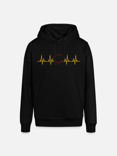 Herzschlag Spanien - Stanley/Stella Unisex Hoodie SOUNDER - Schwarz