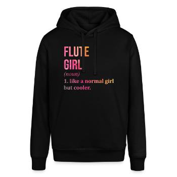 Flöte Flöte Flöte - Stanley/Stella Unisex Hoodie SOUNDER - Schwarz - Vorne - Alina (178cm) & Michal (187cm)