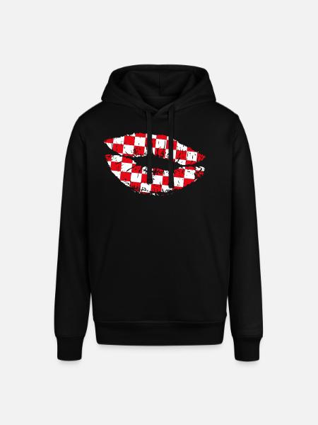 Croatia Kiss Mouth - Stanley/Stella SOUNDER Unisex Hoodie - black
