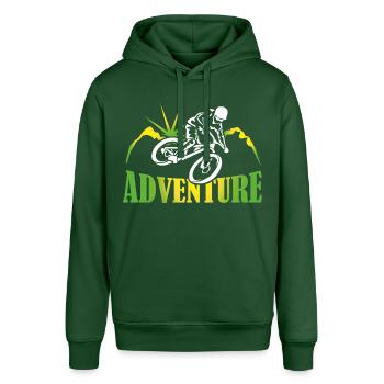 MTB Downhill Fahrradtour Bike Adventure - Stanley/Stella Unisex Hoodie SOUNDER - Flaschengrün - Vorne - Alina (178cm) & Michal (187cm)