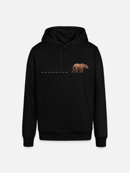 Karhun jäljet Ruskean karhun jäljet Karhun harmaakarhut - Stanley/Stella SOUNDER unisex huppari - musta