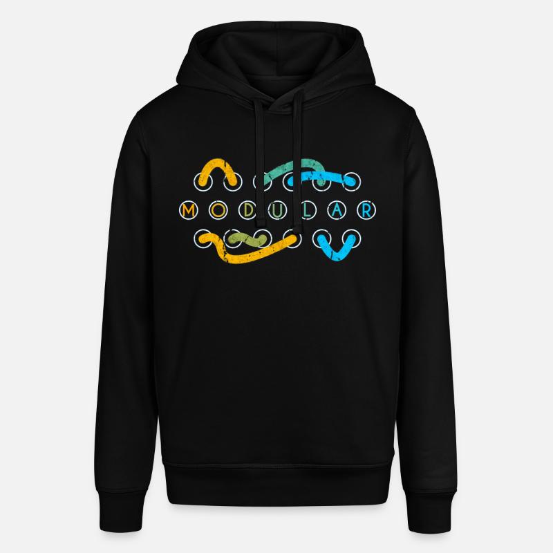 Modular synth patch cable - Stanley/Stella SOUNDER Unisex Hoodie - black