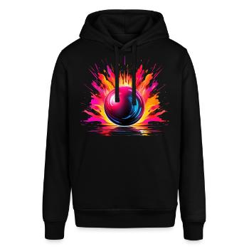 Bowling - Stanley/Stella Unisex Hoodie SOUNDER - Schwarz - Vorne - Alina (178cm) & Michal (187cm)