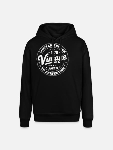Legend sedan 1978 Fantastiskt sedan 1978 Retro 1978 - Luvtröja SOUNDER unisex från Stanley/Stella - svart