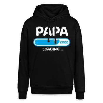 Vater 2022 Glückwunsch Geschenkideen - Stanley/Stella Unisex Hoodie SOUNDER - Schwarz - Vorne - Alina (178cm) & Michal (187cm)