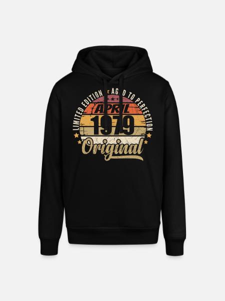 April 1979 Birthday Gift - Stanley/Stella SOUNDER Unisex Hoodie - black
