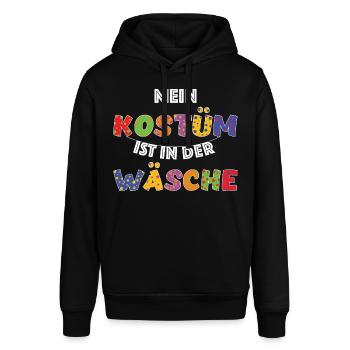 Fasching Karneval Shirt Kostüm Wäsche lustig - Stanley/Stella Unisex Hoodie SOUNDER - Schwarz - Vorne - Alina (178cm) & Michal (187cm)