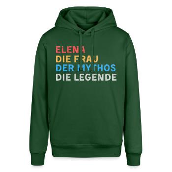 Elena Fau Mythos Legende - Stanley/Stella Unisex Hoodie SOUNDER - Flaschengrün - Vorne - Alina (178cm) & Michal (187cm)