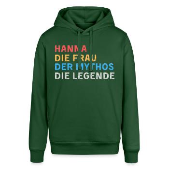 Hanna Fau Mythos Legende - Stanley/Stella Unisex Hoodie SOUNDER - Flaschengrün - Vorne - Alina (178cm) & Michal (187cm)