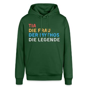 Tia Fau Mythos Legende - Stanley/Stella Unisex Hoodie SOUNDER - Flaschengrün - Vorne - Alina (178cm) & Michal (187cm)
