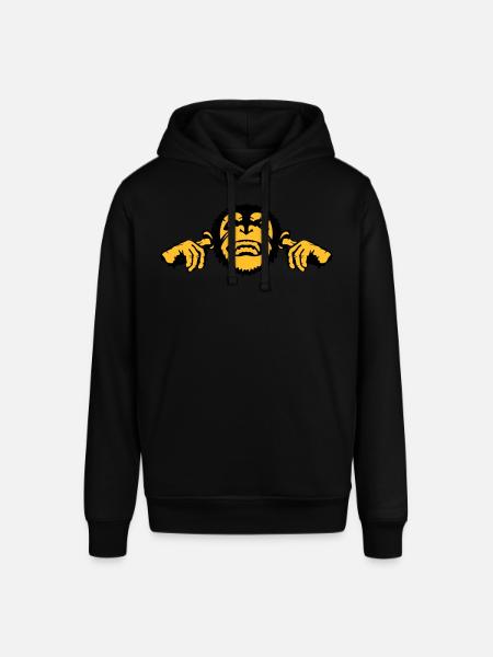 chimpanzee monkey monkey finger ear - Stanley/Stella SOUNDER Unisex Hoodie - black