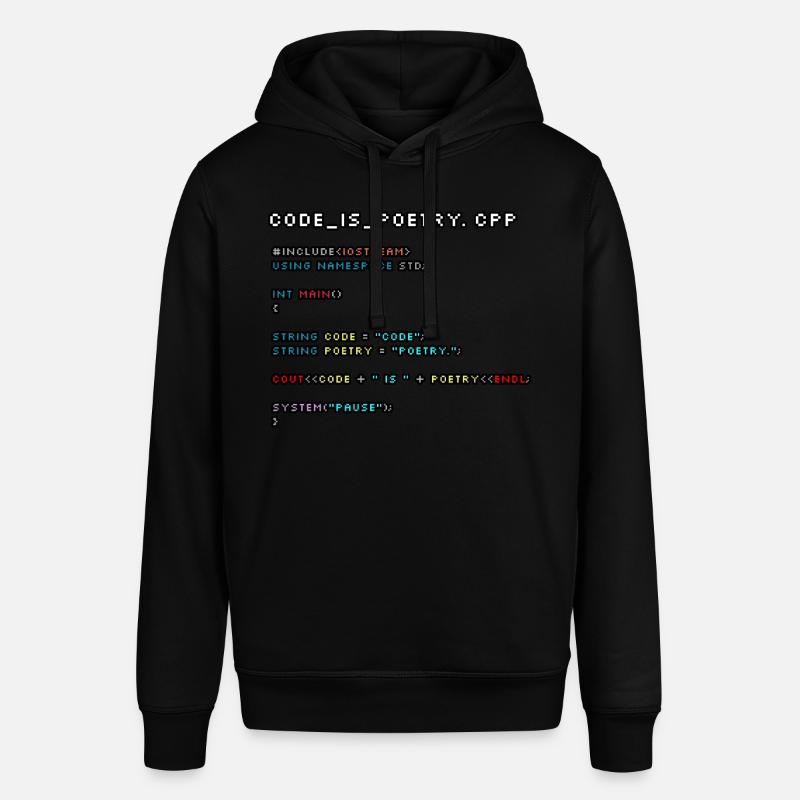 Code is Poetry.CPP - Stanley/Stella SOUNDER Unisex Hoodie - black