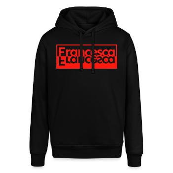 Textspiegel Nachname Vorname Francesca - Stanley/Stella Unisex Hoodie SOUNDER - Schwarz - Vorne - Alina (178cm) & Michal (187cm)