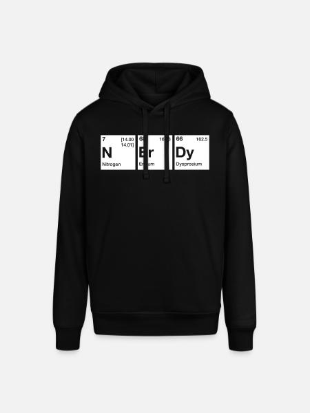 Nerdy Periodic Table Word - Stanley/Stella SOUNDER Unisex Hoodie - black