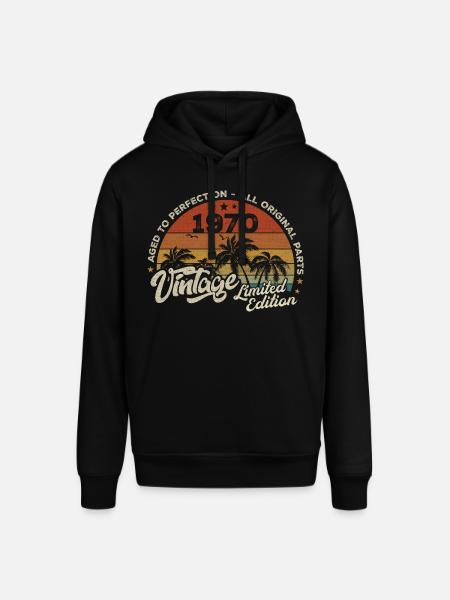 Vintage 1970's Birthday Retro 1970's - Stanley/Stella SOUNDER Unisex Hoodie - black