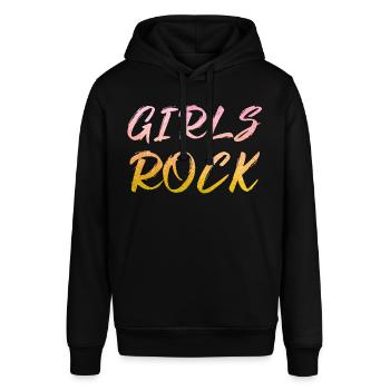 Internationaler Frauentag - Stanley/Stella Unisex Hoodie SOUNDER - Schwarz - Vorne - Alina (178cm) & Michal (187cm)
