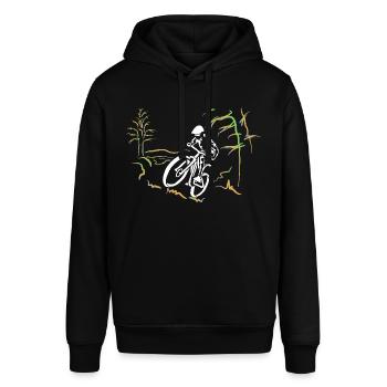 VTT en tournée cadeau cyclisme - Sweat à capuche SOUNDER Stanley/Stella Unisexe - noir - Devant - Alina (178cm) & Michal (187cm)