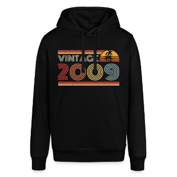 2009 Limited Edition Geburtstag Outfit 2009 vintag - Stanley/Stella Unisex Hoodie SOUNDER - Schwarz - Vorne - Alina (178cm) & Michal (187cm)