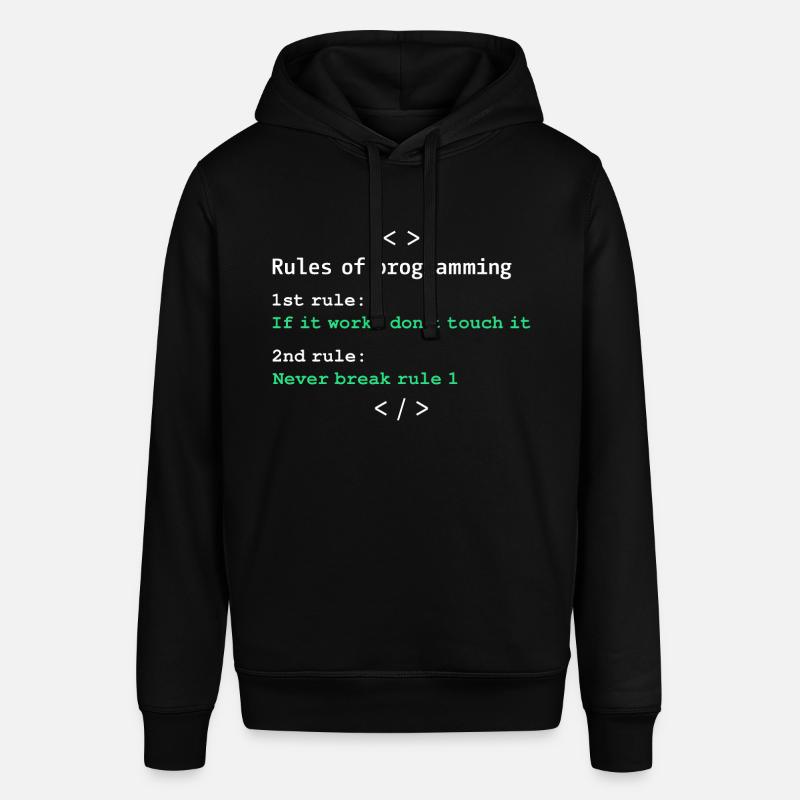 Regeln der Programmierung - Stanley/Stella Unisex Hoodie SOUNDER - Schwarz