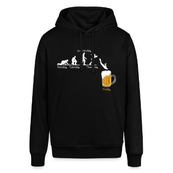 Beer Week - Männer Geschenk - Stanley/Stella Unisex Hoodie SOUNDER - Schwarz - Vorne - Alina (178cm) & Michal (187cm)
