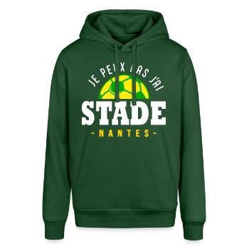 Je peux pas j ai Stade Nantes football - Sweat à capuche SOUNDER Stanley/Stella Unisexe - vert bouteille - Devant - Alina (178cm) & Michal (187cm)