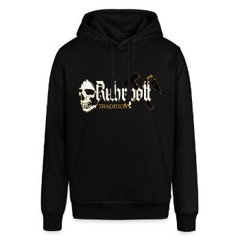Ruhrpott Tradition Ruhrgebiet - Stanley/Stella Unisex Hoodie SOUNDER - Schwarz - Vorne - Alina (178cm) & Michal (187cm)