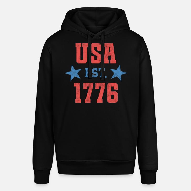 États-Unis Est 1776 - Sweat à capuche SOUNDER Stanley/Stella Unisexe - noir