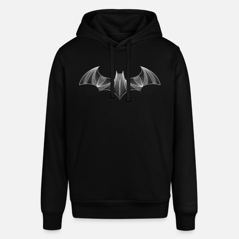 Batman Logo Drawing weiß - Stanley/Stella Unisex Hoodie SOUNDER - Schwarz