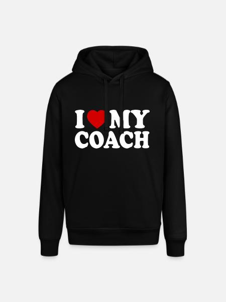 I love my coach - Stanley/Stella SOUNDER Unisex Hoodie - black
