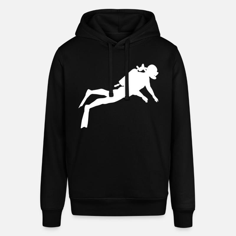 Plongeur en mer - Sweat à capuche SOUNDER Stanley/Stella Unisexe - noir