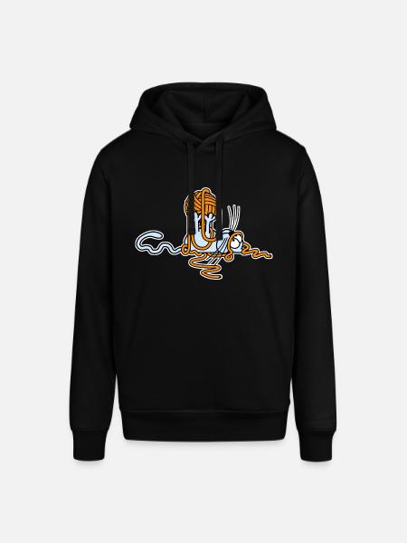 Cat playing with a ball - Stanley/Stella SOUNDER Unisex Hoodie - black