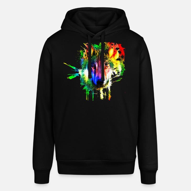 Wolf Splash Moderne - Sweat à capuche SOUNDER Stanley/Stella Unisexe - noir