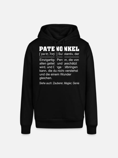 Lustige Patenonkel Definition Geschenkidee - Stanley/Stella Unisex Hoodie SOUNDER - Schwarz