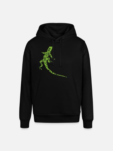 Motiv Gecko T-Shirt Echse Geschenk Reptil - Stanley/Stella Unisex Hoodie SOUNDER - Schwarz