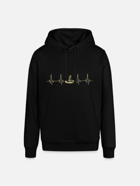 Stock shooting heartbeat - Stanley/Stella SOUNDER Unisex Hoodie - black