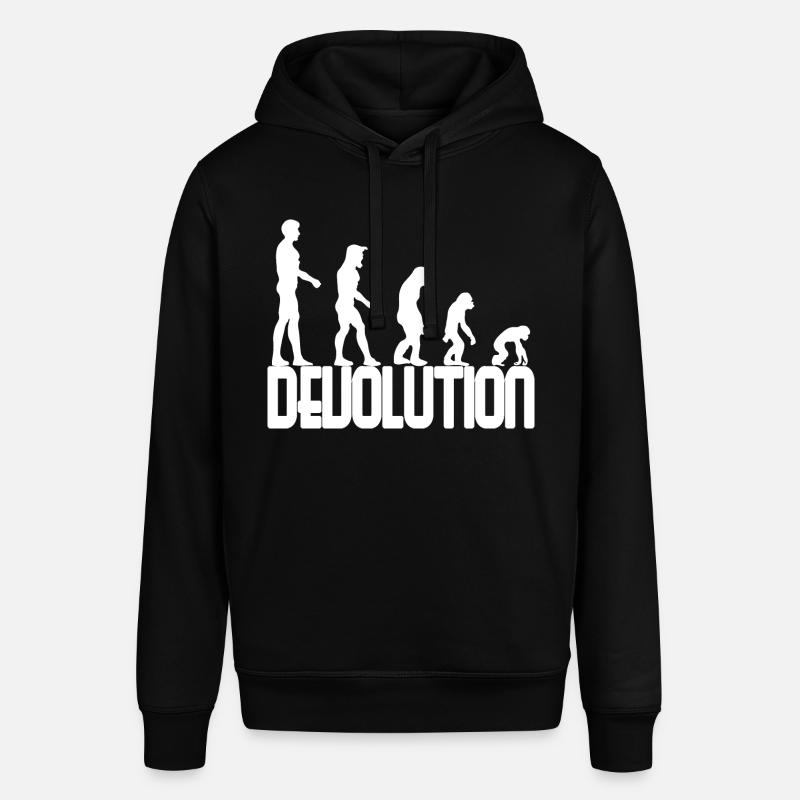 Devolution Evolution simple design - Stanley/Stella SOUNDER Unisex Hoodie - black