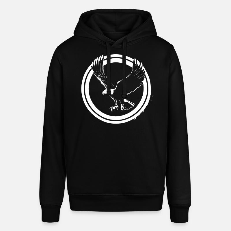 Logo Eagle en rond - Sweat à capuche SOUNDER Stanley/Stella Unisexe - noir