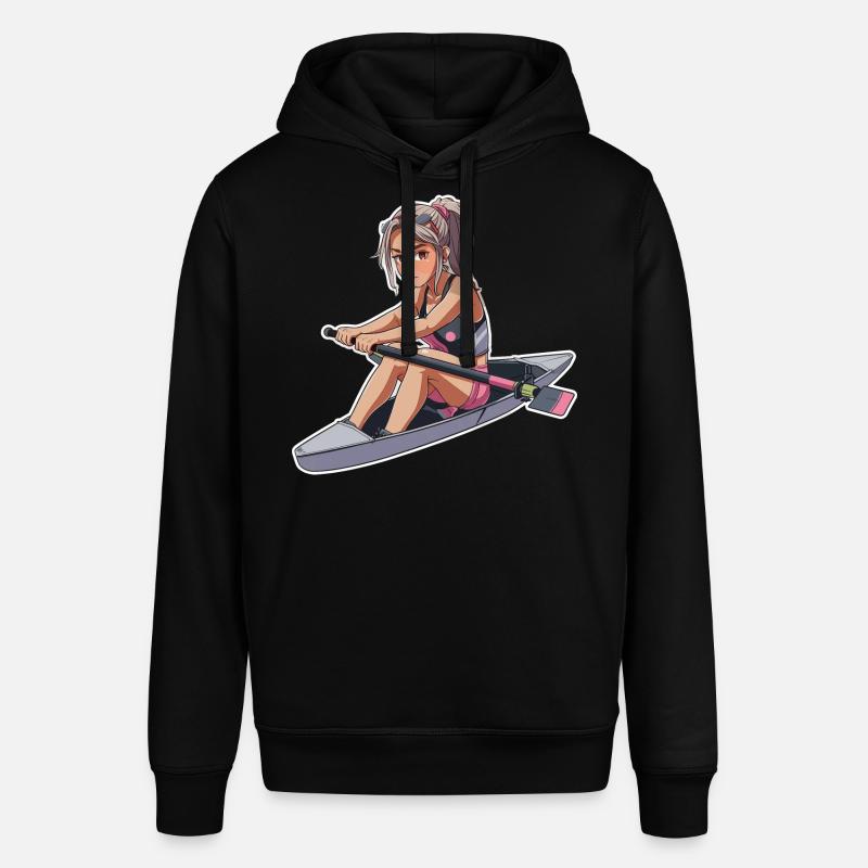 Ruderer Mädchen Grafik - Stanley/Stella Unisex Hoodie SOUNDER - Schwarz