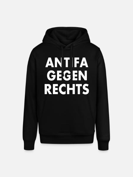 Antifa against the right - Stanley/Stella SOUNDER Unisex Hoodie - black
