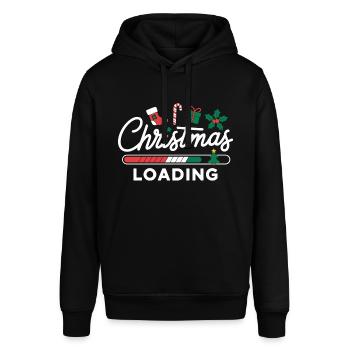 Christmas Loading Ladebalken Weihnachten - Stanley/Stella Unisex Hoodie SOUNDER - Schwarz - Vorne - Alina (178cm) & Michal (187cm)