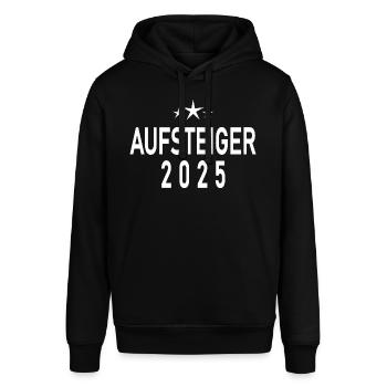 Aufsteiger 2025 - Stanley/Stella Unisex Hoodie SOUNDER - Schwarz - Vorne - Alina (178cm) & Michal (187cm)