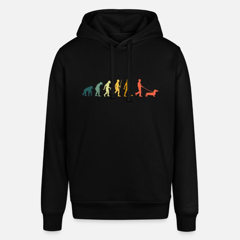 Dackel Evolution Dackelbesitzer Retro - Stanley/Stella Unisex Hoodie SOUNDER - Schwarz