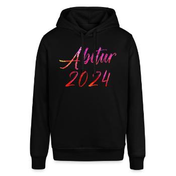 Abitur 2024 - Stanley/Stella Unisex Hoodie SOUNDER - Schwarz - Vorne - Alina (178cm) & Michal (187cm)