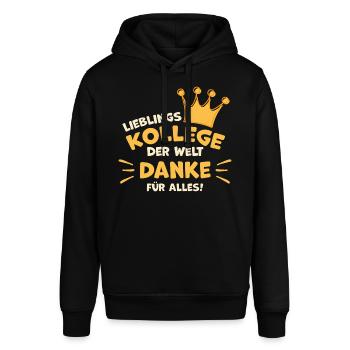Lieblingskollege Abschiedsgeschenk Arbeitskollege - Stanley/Stella Unisex Hoodie SOUNDER - Schwarz - Vorne - Alina (178cm) & Michal (187cm)