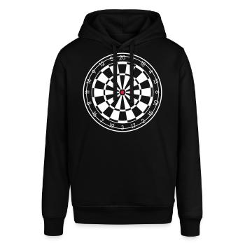 dartboard Dartscheibe - Stanley/Stella Unisex Hoodie SOUNDER - Schwarz - Vorne - Alina (178cm) & Michal (187cm)
