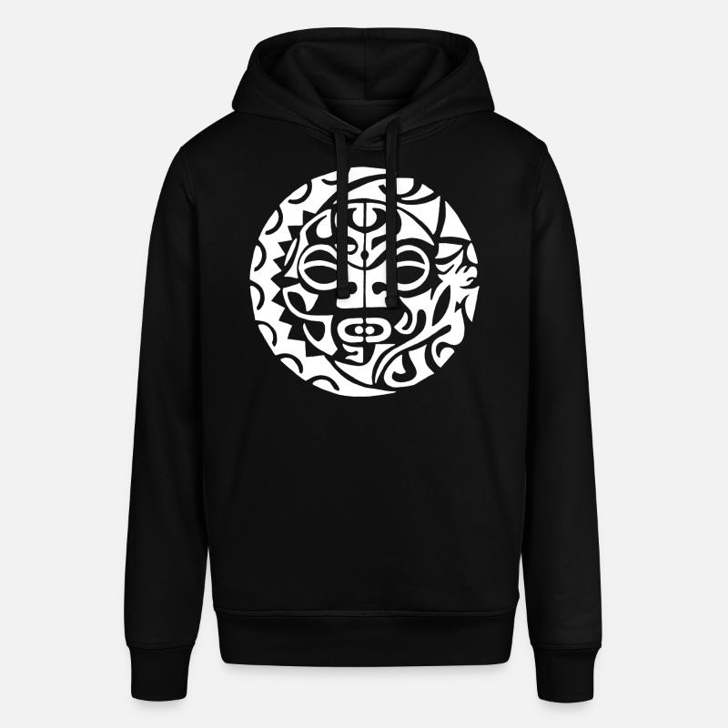 Tête de mort polynésienne blanche - Sweat à capuche SOUNDER Stanley/Stella Unisexe - noir