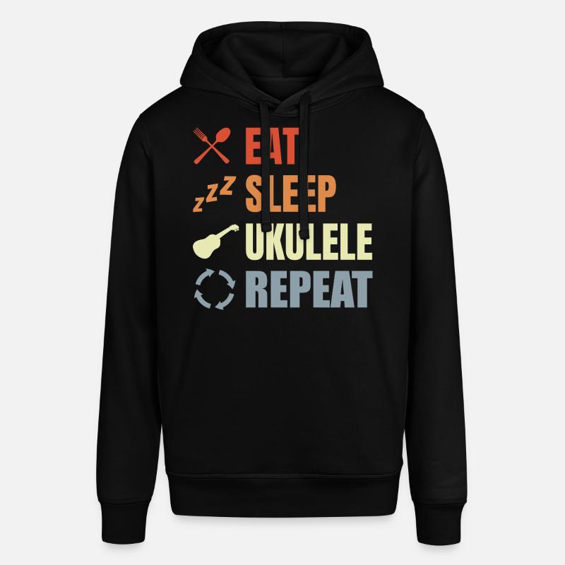 Manger dormir ukulélé répéter - Sweat à capuche SOUNDER Stanley/Stella Unisexe - noir