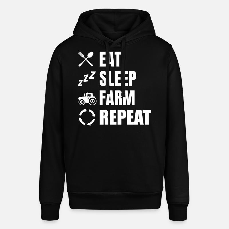 Manger, dormir, labourer, répéter - Sweat à capuche SOUNDER Stanley/Stella Unisexe - noir