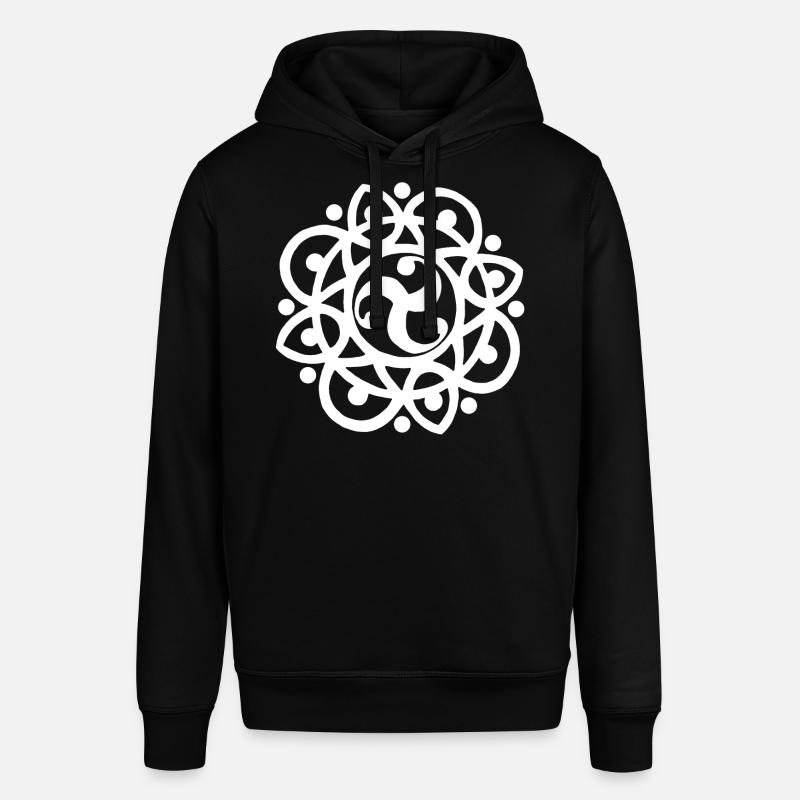 Fleur et soleil celtes (blanc) - Sweat à capuche SOUNDER Stanley/Stella Unisexe - noir