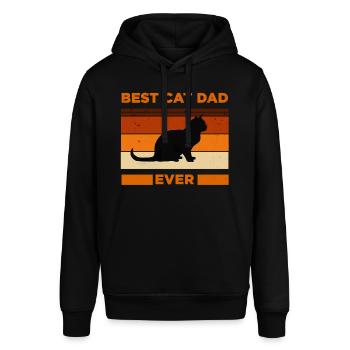 Meilleur papa de chat jamais - Sweat à capuche SOUNDER Stanley/Stella Unisexe - noir - Devant - Alina (178cm) & Michal (187cm)